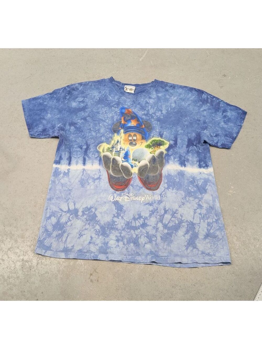 Vintage Walt Disney World Mickey Mouse Fantasia Blue T-shirt